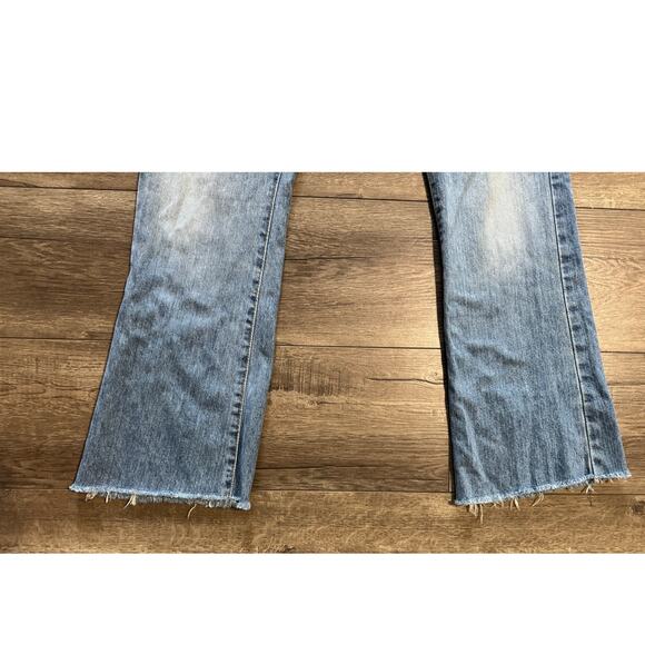 Vintage Abercrombie &‎ Fitch Button Fly Flare Frayed Hem Jeans Sz 6L (31 inseam) - Picture 4 of 9